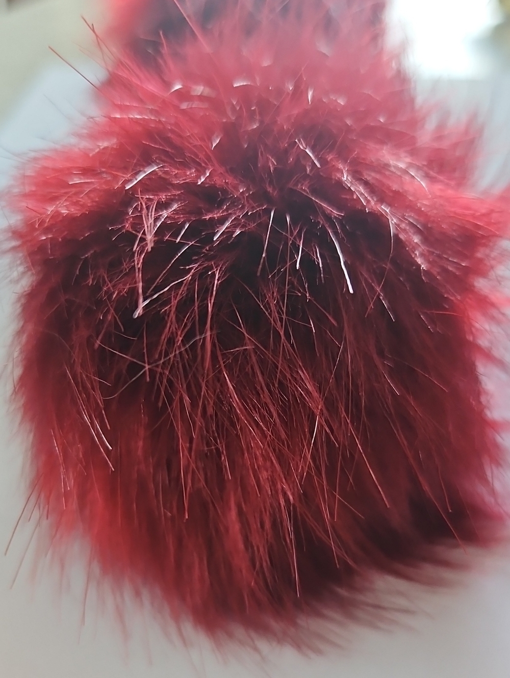 Faux Fur Pom Poms Merlot and Black (Set of 4) NWT - Picture 4 of 15